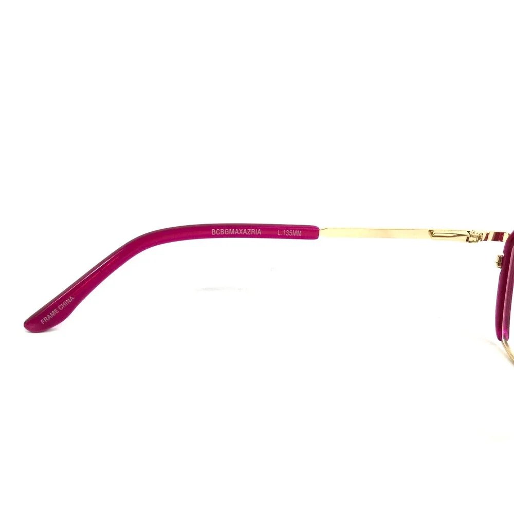 BCBGMAXAZRIA Eyeglasses Frames VALINA PINK Gold Butterfly Full Rim 53-15-135